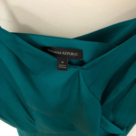 Banana Republic Turquoise Front Twist Dress Size 4 - Picture 2 of 5